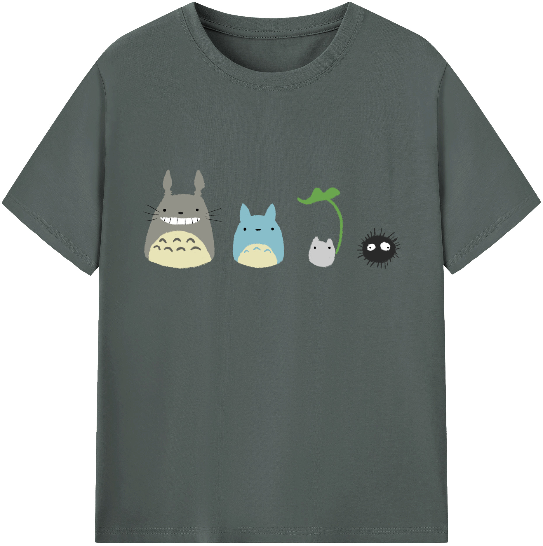 （画像用） となりのトトロ 草壁メイ 草壁サツキ My Neighbor Totoro Satsuki Kusakabe Mei Kusakabe 綿100％ メンズ半袖Tシャツ｜肌触りやわらか＆通気性
